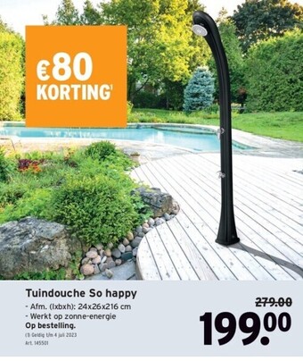 Tuindouche so happy