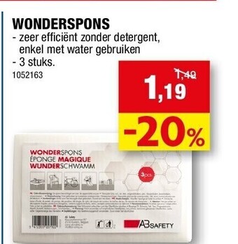 Hubo Wonderspons aanbieding