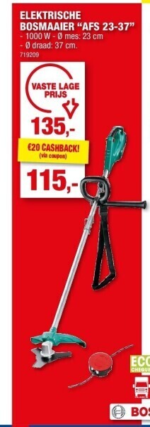 Hubo Elektrische bosmaaier “afs 23-37” aanbieding