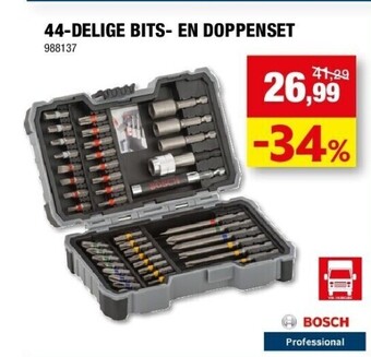 Hubo 44-delige bits- en doppenset aanbieding