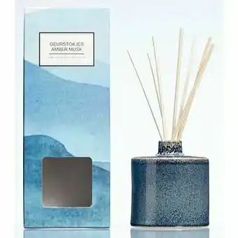 Kwantum Geurstokjes Amber Musk Blue Transparant aanbieding