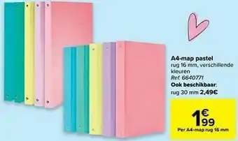Carrefour A4-map pastel aanbieding