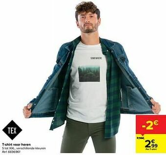 Carrefour T-shirt voor heren aanbieding