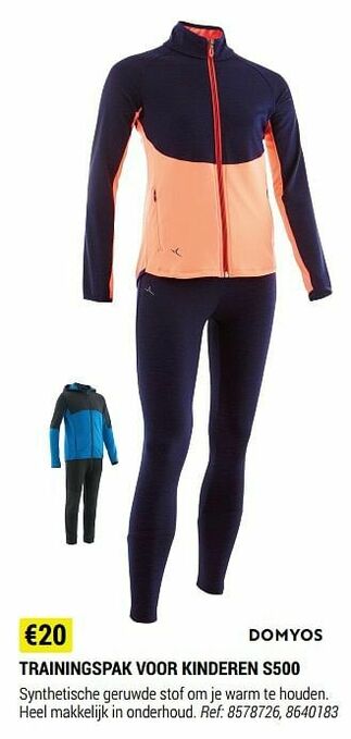 Decathlon Trainingspak voor kinderen s500 aanbieding