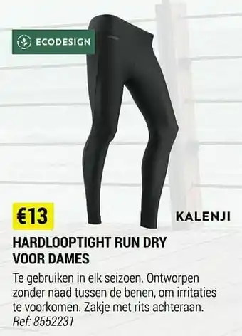 Decathlon Hardlooptight run dry voor dames aanbieding