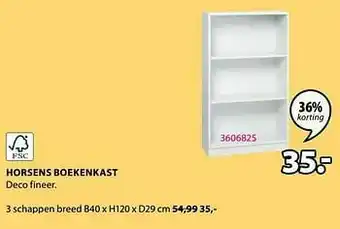 Jysk Horsens boekenkast 3 schappen breed aanbieding
