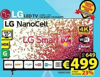 ElectroStock Lg led tv 43nano756pa aanbieding
