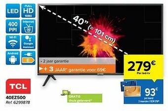 Carrefour Tcl 40ez500 aanbieding