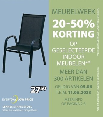 Jysk Leknes stapelstoel aanbieding