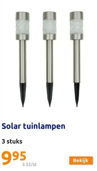 Action Solar tuinlampen aanbieding