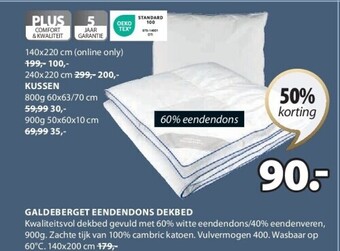 Jysk Galdeberget eendendons dekbed aanbieding