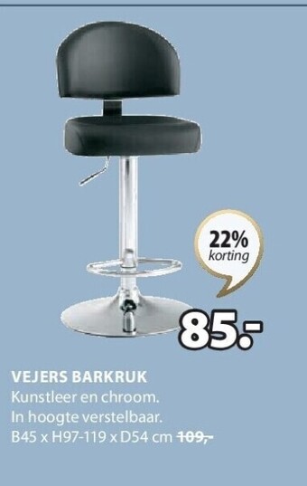 Jysk Vejers barkruk aanbieding