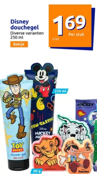Action Disney douchegel aanbieding