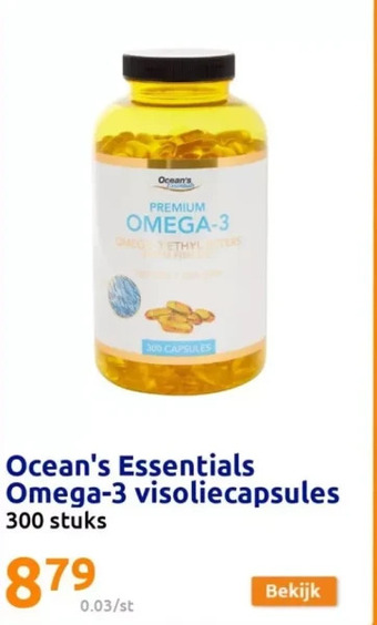 Action Ocean's essentials omega-3 visoliecapsules aanbieding