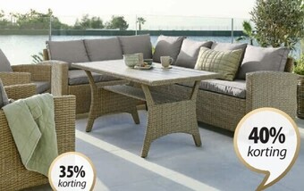 Jysk Ullehuse tafel + loungebank aanbieding
