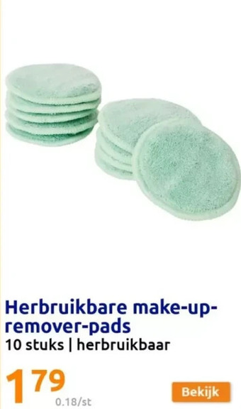 Action Herbruikbare make-up- remover-pads aanbieding