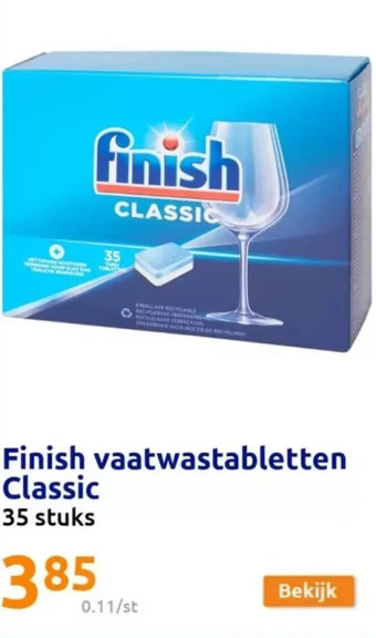 Action Finish vaatwastabletten classic aanbieding