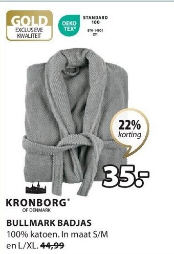 Jysk Bullmark badjas aanbieding
