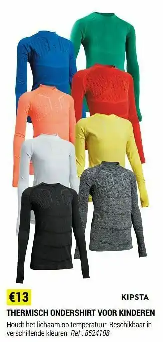 Decathlon Thermisch ondershirt voor kinderen aanbieding