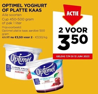 Optimel yoghurt of platte kaas