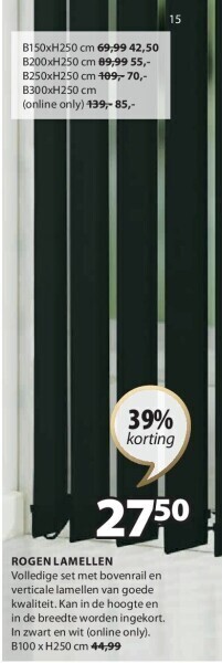 Jysk Rogen lamellen aanbieding
