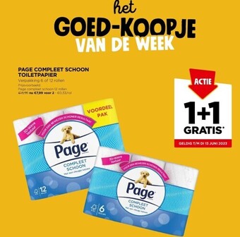 Page compleet schoon toiletpapier