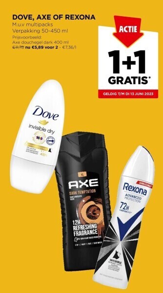 Dove, axe of rexona