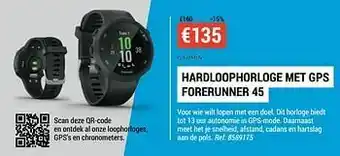 Decathlon Hardloophorloge met gps forerunner 45 aanbieding