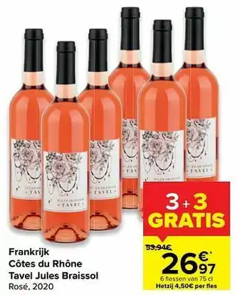 Frankrijk côtes du rhône tavel jules braissol rosé, 2020