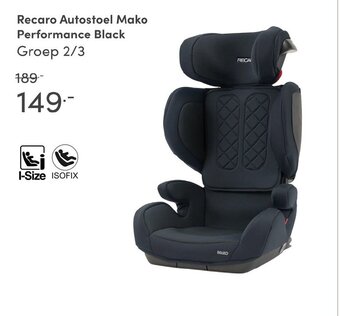 Baby & Tiener Recaro Autostoel Mako Performance Black aanbieding
