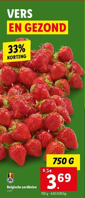 Lidl Belgische aardbeien aanbieding