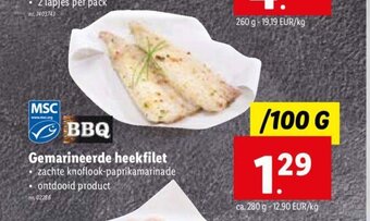 Lidl Gemarineerde heekfilet aanbieding
