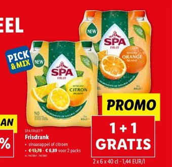 Lidl SPA FRUIT Frisdrank aanbieding