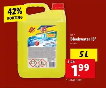 Lidl W5 Bleekwater 15° 5 L aanbieding