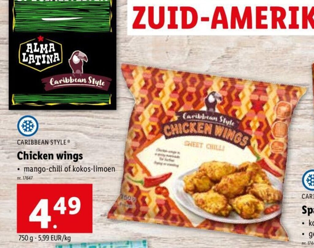 CARIBBEAN STYLEⓇ Chicken wings promotie bij Lidl