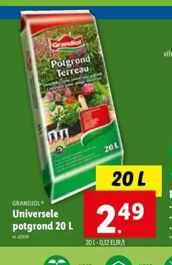 Lidl GRANDIOL Universele potgrond 20 L aanbieding