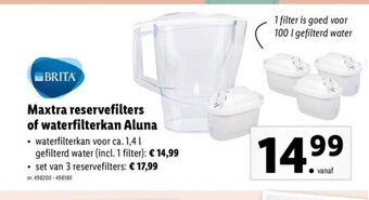 Lidl Maxtra reservefilters of waterfilterkan Aluna aanbieding