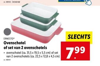 Lidl ERNESTOⓇ Ovenschotel of set van 2 ovenschotels aanbieding