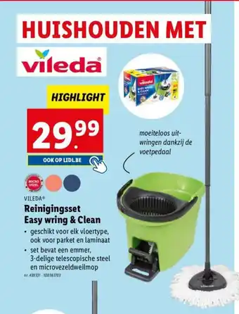 Lidl VILEDAⓇ Reinigingsset Easy wring & Clean aanbieding