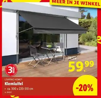 Lidl LIVARNO HOMEⓇ Klemluifel aanbieding