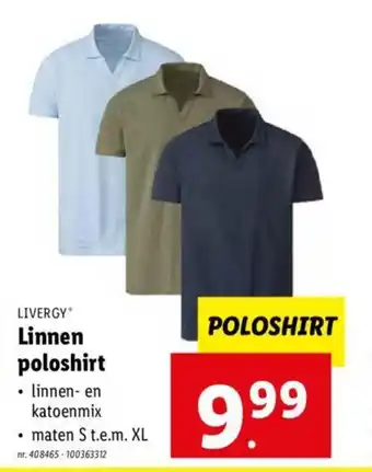Lidl LIVERGY Linnen poloshirt aanbieding