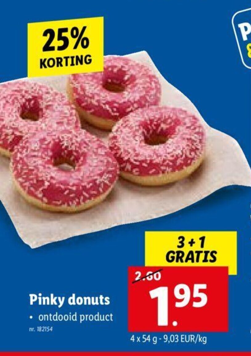 Pinky donuts promotie bij Lidl