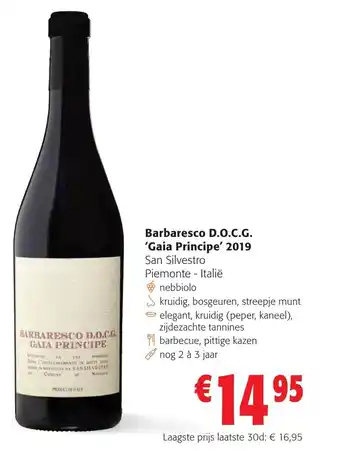 Colruyt Barbaresco D.O.C.G. 'Gaia Principe' 2019 San Silvestro aanbieding