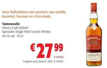 Tamnavulin Sherry Cask Edition Speyside Single Malt Scotch Whisky 40 % vol 70 cl