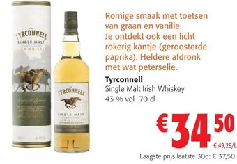 Colruyt Tyrconnell Single Malt Irish Whiskey 43 % vol 70 cl aanbieding
