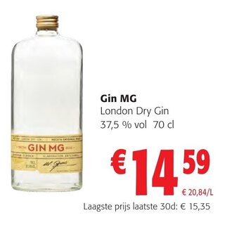 Colruyt Gin MG London Dry Gin 37,5 % vol 70 cl aanbieding