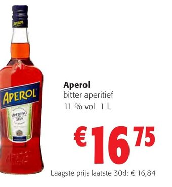 Aperol bitter aperitief 11 % vol 1 L