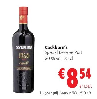 Colruyt Cockburn's Special Reserve Port 20 % vol 75 cl aanbieding