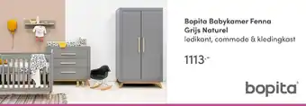 Baby & Tiener Bopita Babykamer Fenna Grijs Naturel aanbieding