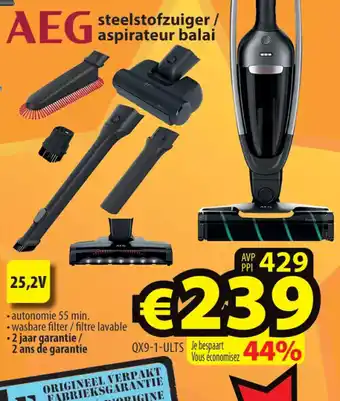 Aeg steelstetruiger, aspirateur balai